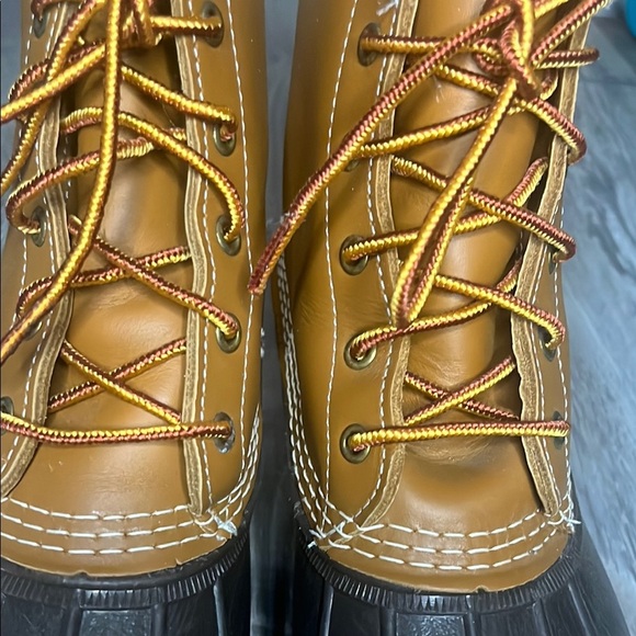 LL Bean Brown and Tan Rain & Snow Boots with Lace-Up Design - Picture 2 of 8